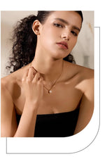 El Regalo Elegant Warterproof 18K Gold Plated Pearl Dainty Ball Bead Chain Necklace - Stainless Steel Anti-Tarnish Jewelry for Women, Girls (Ball Beads Drop Pearl Chain)