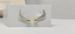 El Regalo Cute Golden Ball Angel Wings Stud Earrings for Girls & Women | Elegant Dual Tone Stud Earrings for Girls & Women