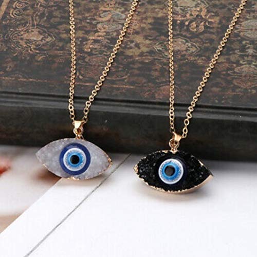 El Regalo Evil Eye Druzy Pendant Necklace for Girls & Women | Evil Eye Modern Pendant Necklace