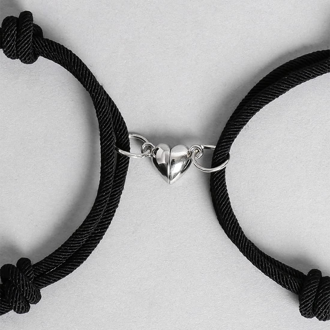 El Regalo 2Pcs Bf Magnetic Heart Butterfly Bracelets For Best Friends/Besties - Butterfly Relationship Matching Bracelet Set Attraction Rope Bracelets For Unisex Adult (Ligh Blue Butterfly Bracelet)