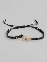 El Regalo Evil Eye CZ Bracelet Rakhi for Brother with Roli Chawal & Rakhi Message Card - Lucky Protection Rakhi to Avoid Negative Energies for Brother/Sister-in-Law/Niece or Nephew (Option-3)