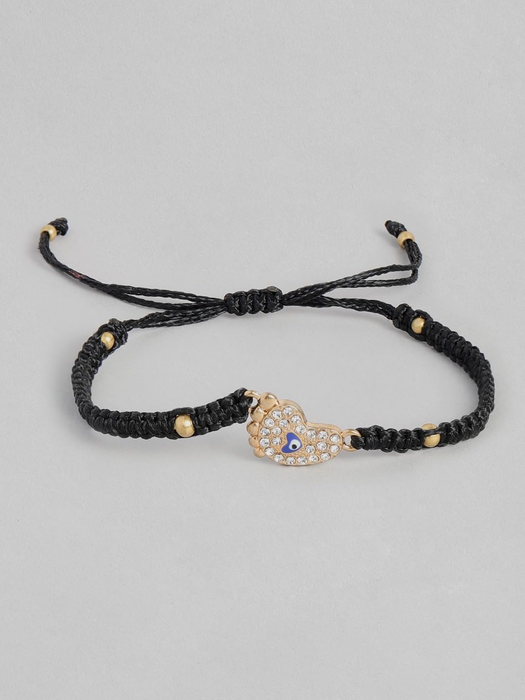 El Regalo Evil Eye CZ Bracelet Rakhi for Brother with Roli Chawal & Rakhi Message Card - Lucky Protection Rakhi to Avoid Negative Energies for Brother/Sister-in-Law/Niece or Nephew (Option-3)