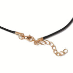 El Regalo 10pcs/Pack DIY Black 1.5MM Waxed Rope Braided Cords with Lobster Clasp Suitable for Necklace Making- Jewelry Accessories Small Business Supplies (Gold)