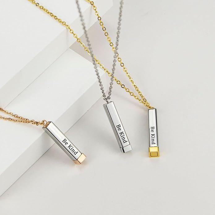 El Regalo Stainless Steel Be Kind Of A Bi*ches Hidden Message Necklace for Girls & Women- Best Friends Sorority Sisters Friendship Jewelry