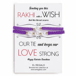 El Regalo 2PCs Pearls Rakhi Combo Set for Bhaiya-Bhabhi/Bhai- Bhatija/Bhatiji- Rakhi Gift Combo with 2 Pearls Rakhi, Roli-Chawal Shagun Pack, Message Card in Gift Box (Purple)