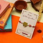 El Regalo Designer Evil Eye Lion Kids Rakhi for Brother- Cute Evil Eye Lion Rakhi with Roli Chawal Shagun, Rakhi Message Card in Rakhi Gift Box for Little Brother (Yellow)