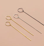 El Regalo Women's & Girl's Minimalist Threader Earrings- Unique & Elegant Sui Dhaga Threader Earrings (Gold & Silver)
