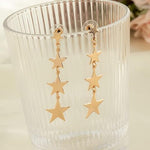El Regalo Cute & Trendy Gold Star Tassel Earrings- 4 Star Statement Tassel Earrings Stud Earrings for Women & Girls