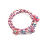 El Regalo 3 PCs Girl Princess Necklaces & Bracelets Jewelry Set with Colorful Flowers & Acrylic Beads - Kids Stretchy Chunky Costume Jewelry Gifts Party Favors Dress up Jewelry for Little Girl Toddler