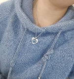 El Regalo Evil Eye Pendant Necklace for Girls & Women | Evil Eye Necklace Third Blue Eyes Amulet Protection Pendant for Girls & Women (Heart Silver)