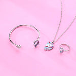 El Regalo 3 PCs Cute Enamel Pony/Unicorn Pendant Necklaces, Bracelet & Ring Set for Kids/Girls/Teens | Unicorn Jewelry for Unicorn Theme Party- Gift for Girls