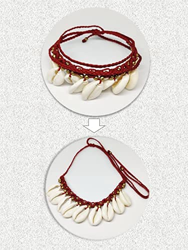 El Regalo Womens Rakhi Set for Bhaiya & Bhabhi Natural Cowrie Rakhi Set for Brother & Sister-in-Law Charm (Red & White)