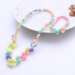 El Regalo 2 Sets Kids Girls Jewelry Sets - Kids Beads Necklace & Bracelets Jewelry Sets for Girls & Toddlers (Option-5)