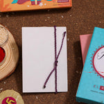 El Regalo 1PC Chakra Rakhi for Brother- Designer Chakra Reiki Healing Symbols Hand Braided Rakhi with shagun, Rakhi Card in Gift Box for Bhaiya/Bhabhi/Niece/Nephew (Third Eye Chakra)