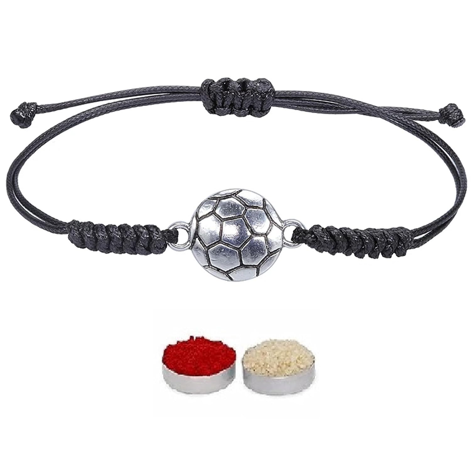 El Regalo 1PC Rakhi for Kids | Sports Ball Bracelet Rakhi for Brother- Rakhi for Sports Lover Brother with Roli-Chawal, Message Card in Rakhi Gift Box for Kids/Teens/Adults (Option-2)