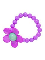 El Regalo Kids Girls Flower Necklace & Bracelet Jewelry Set- Girl Beaded Necklace Bracelet Colorful Kids Play Jewelry Princess Costume Jewelry (Purple)