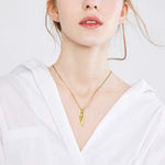 El Regalo Men's Stainless Steel Arrowhead Necklace for Boys/Men- Gift for Him (Gold Tone)