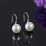 El Regalo Beautiful Rhodium Plated Tiny Pearl Drop Earring for Women and Girls (Small Pearl Earrings)