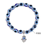 El Regalo 2 PCs Evil Eye Hamsa Hand Couple Rakhi Set for Bhaiya & Bhabhi- Bhaiya Bhabhi Rakhi Combo with Roli Chawal, Rakhi Message Card in Rakhi Gift Box (Option-2)