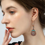 El Regalo 3 Pairs Earrings Combo of Vintage Bohemian Dangle Earrings for Women, 3-Pair Multi-Pack, Handmade Retro Tribal Drop Jewelry, Ethnic Bronze & Silver Tone Statement Earrings (Style-7)