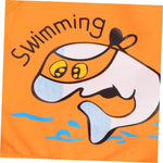 El Regalo 1PC of Cute Kids Dolphin PU Swimming Caps for Girls & Boys- Waterproof, Animal Print Swimming Cap (for Kids 6-12 Years) (Orange Fish Swim Cap)