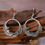 El Regalo Bohemian Oxidised Silver Earrings for Women | Vintage Tribal Hoop & Geometric Drop Earrings | Boho Statement Dangle Earrings for Girls | Indo Western Fashion Jewellery (Style-2)