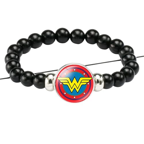 El Regalo 2 PCs Super Hero Bracelets with Replacement Button Pendants- Kids Unisex Bracelets (Option-2)