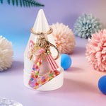 El Regalo Personalized Name Initials Butterfly Charm Keychain - Custom Letter Keyring with Pink Tassel & Butterfly Pendant, Purse, Bag, Backpack Accessory (V Letter)