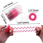 El Regalo 9 Pcs Spiral Hair Ties, No Crease Coil Phone Cord Hair Ties for Thick Hair - Ponytail Holders for Kids/Girls/Women (Brownish)