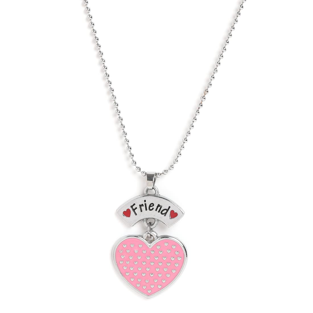 El Regalo 2 PCs Best Friend BFF Enamel Hearts Unisex Pendant Necklaces Set for Kids/Girls/Boys/Besties/Soul Sisters (Option-2)