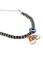 El Regalo Cute & Fancy Baby Evil Eye Nazaria Bracelet Rakhi with Roli Chawal, Rakhi Message Card in Rakhi Gift Box - Kids Evil Eye Adjustable Chain Rakhi (Rainbow Evil Eye Nazaria Rakhi)