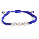 El Regalo 2PCs Pearls Rakhi Combo Set for Bhaiya-Bhabhi/Bhai- Bhatija/Bhatiji- Rakhi Gift Combo with 2 Pearls Rakhi, Roli-Chawal Shagun Pack, Message Card in Gift Box (Blue)
