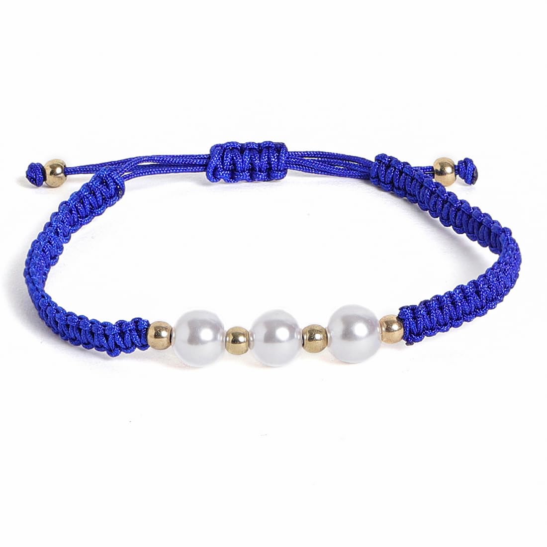 El Regalo 2PCs Pearls Rakhi Combo Set for Bhaiya-Bhabhi/Bhai- Bhatija/Bhatiji- Rakhi Gift Combo with 2 Pearls Rakhi, Roli-Chawal Shagun Pack, Message Card in Gift Box (Blue)