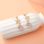 El Regalo 1 Pair Unicorn Fashion Earring for Girls/Kids/Women- Unicorns Enamel Crystal Dangle Earrings for Kids/Girls/Teens & Women (Style-3)