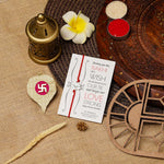 El Regalo 1PC Simple Lotus Flower Rakhi for Brother- Minimalist Lotus Thread Rakhi with Roli Chawal, Rakhi Message Card in Rakhi Gift Box (Option-1)