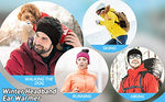 El Regalo 2 PCs Fleece Ear Warmers Headband Winter Ear Muffs for Men Women Kids in Cold Weather, Running Yoga Skiing Riding Bike Ear Cover (1 Red & 1 Grey)