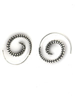 El Regalo 2 Pairs Tribal Bohemian Style Spiral Hoop Earrings Combo for Girls & Women