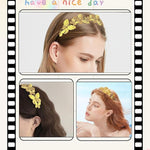El Regalo Beautiful Butterfly Metal Hairband- Greek Goddess Butterfly Headband for Bride, Golden Roman Butterfly Crown Bridal Headpiece