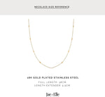 El Regalo Elegant Warterproof 18K Gold Plated Pearl Dainty Ball Bead Chain Necklace - Stainless Steel Anti-Tarnish Jewelry for Women, Girls (Small Pearl SS Chain)