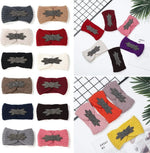 El Regalo 1 PC Winter Knitted Sequin Flower Headband Ear Warmer for Girls & Women - Headwrap with 3D Sequin flower- Ear Warmer Hair Muffs Band | Winter Designer Headbands (Black)