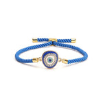 El Regalo 2PCs Designer Evil Eye CZ Rakhi Combo Set for Brothers/Bhaiya-Bhabhi/Brother-Nephew with Roli Chawal, Rakhi Message Card in Rakhi Gift Box