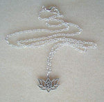 El Regalo Yoga Lotus Flower Necklace with Om Symbol | Yoga Meditation Spiritual Lotus Om Necklace for Her