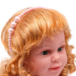 El Regalo 2 PCs Pink & White Pearls Hairbands for Girls/Teens/Women | Bridal Headpieces Women Girls Pearls Hair Accessories