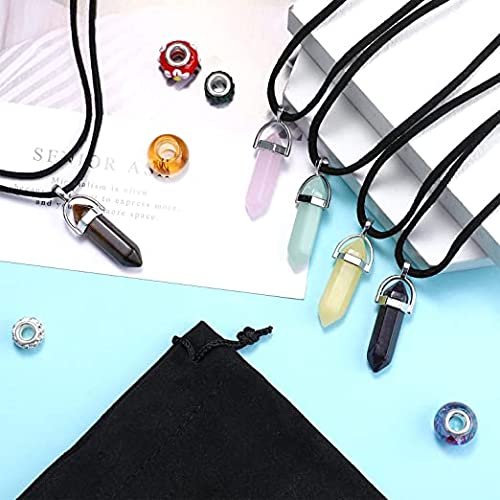 El Regalo Choker Necklace for Girls & Women | Black Wrap Velvet Choker with Healing Stones Women Girls Everyday Boho Necklace Gift Her Jewelry Hippie Crystal (Black)