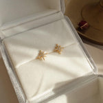 El Regalo 2PCs CZ Starburst Ear Cuffs for Non Pierced Ears- Cute & Trendy Non Pierced Cartilage Earrings Fake Earrings for Girls & Women