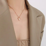 El Regalo Glamorous & Cute Stainless Steel Love Heart Pendant Necklace - Anti Tarnish, Waterproof, Elegant Gift for Girls & Women | Puffed Heart Design