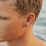 El Regalo 1Pair Wooden Tree of Life Unisex Stud Earrings- 10mm Pierced Screw Back Stud for Men Women