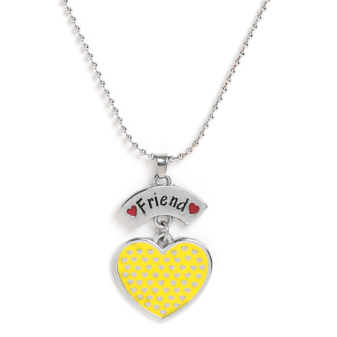 El Regalo 2 PCs Best Friend BFF Enamel Hearts Unisex Pendant Necklaces Set for Kids/Girls/Boys/Besties/Soul Sisters (Option-4)