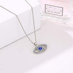 El Regalo Women & Girls Blue Evil Eye Pendant Necklace | Luxury Crystal CZ Evil Necklace Jewelry | Third Eye Zircon Fashion Necklace
