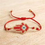 El Regalo Fancy Evil Eye Rakhi Set for Brother & Sister-in-Law | Japanese Miyuki Seed Beads Lucky Rakhis for Bhaiya & Bhabhi | Handmade 100% Authentic Japanese Miyuki Seed Beads